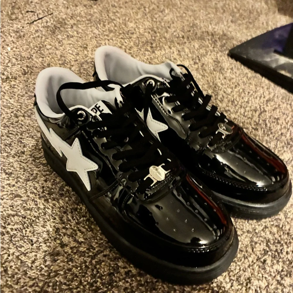Bape Black and White Sneakers - Picture 4 of 7